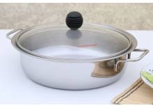 Chảo lẩu inox đáy từ 24 cm Happycook HP-24ELG