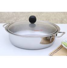 Chảo lẩu inox đáy từ 24 cm Happycook HP-24ELG